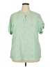 Shein Curve Green Short Sleeve Blouse Size 2X - photo 1