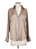 Zara Metallic Tan Long Sleeve Blouse Size XS - photo 1