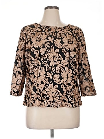 Alex Evenings 3/4 Sleeve Blouse (view 1)