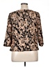 Alex Evenings 100% Polyester Brown 3/4 Sleeve Blouse Size 1X - photo 2