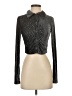 Daisy Street 100% Polyester Metallic Black Long Sleeve Blouse Size XS - photo 1