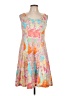Chaps 100% Cotton Paisley Orange Cocktail Dress Size 12 (petite) - photo 1