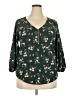 Tempted Hearts Green 3/4 Sleeve Blouse Size 2X - photo 1