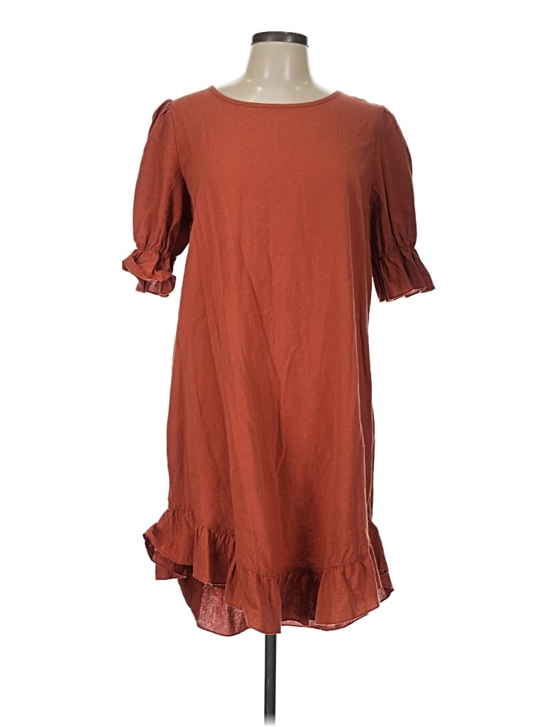 Pre-owned Shein Casual Dress In Brown