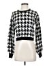 Alice + Olivia Houndstooth Black Wool Pullover Sweater Size S (estimated) - photo 1