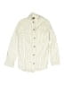 Tea Stripes Ivory Long Sleeve Button-Down Shirt Size 12 - photo 1