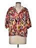 Dylan 100% Cotton Pink Short Sleeve Blouse Size M - photo 1