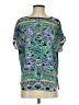 Lilly Pulitzer 100% Silk Paisley Blue Short Sleeve Silk Top Size XS - photo 1