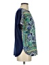 Lilly Pulitzer 100% Silk Paisley Blue Short Sleeve Silk Top Size XS - photo 4