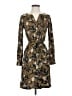 Ann Taylor LOFT 100% Polyester Print Brown Casual Dress Size XS - photo 1