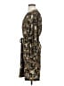 Ann Taylor LOFT 100% Polyester Print Brown Casual Dress Size XS - photo 5