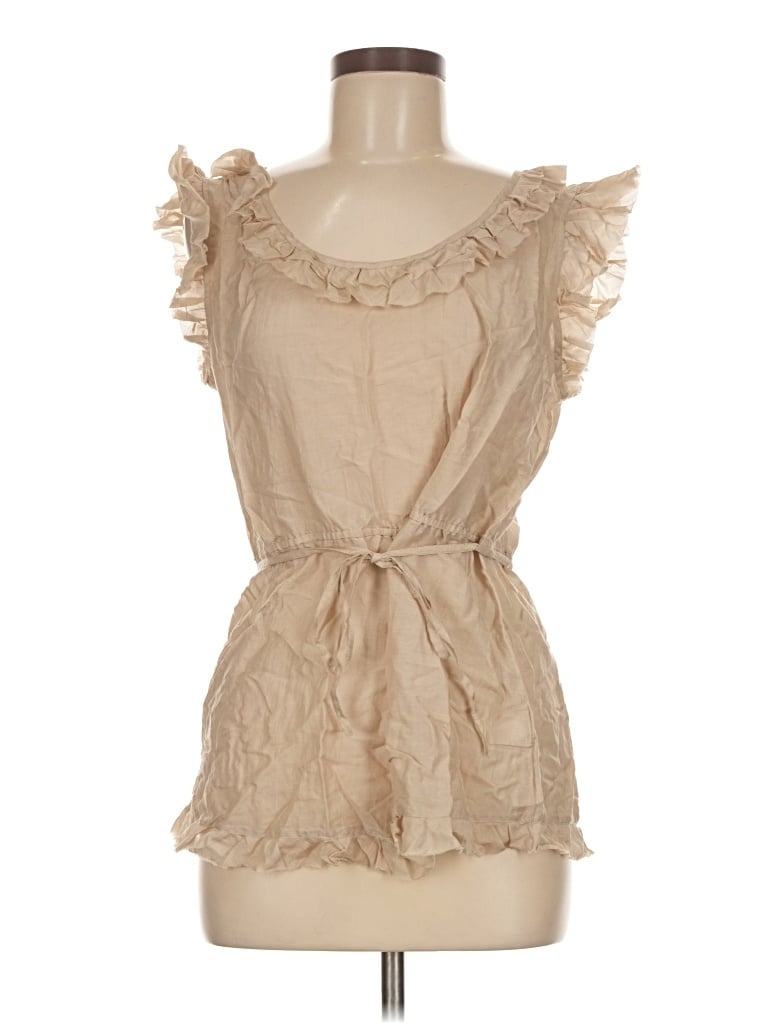 Pre-owned Banana Republic Heritage Collection Sleeveless Blouse In Tan