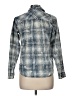 Vanilla Star 100% Cotton Plaid Blue Long Sleeve Button-Down Shirt Size M - photo 2