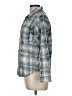 Vanilla Star 100% Cotton Plaid Blue Long Sleeve Button-Down Shirt Size M - photo 5