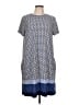 Apt. 9 Polka Dots Blue Casual Dress Size L - photo 1
