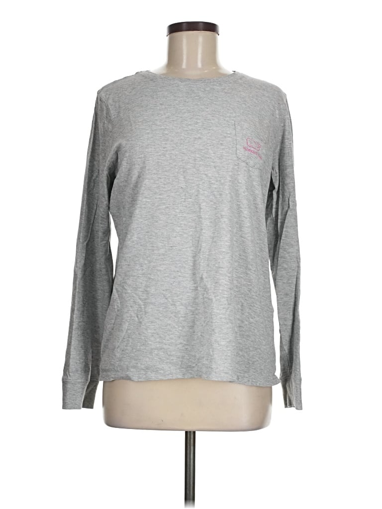 Pre-owned Vineyard Vines Long Sleeve T-shirt In Gray