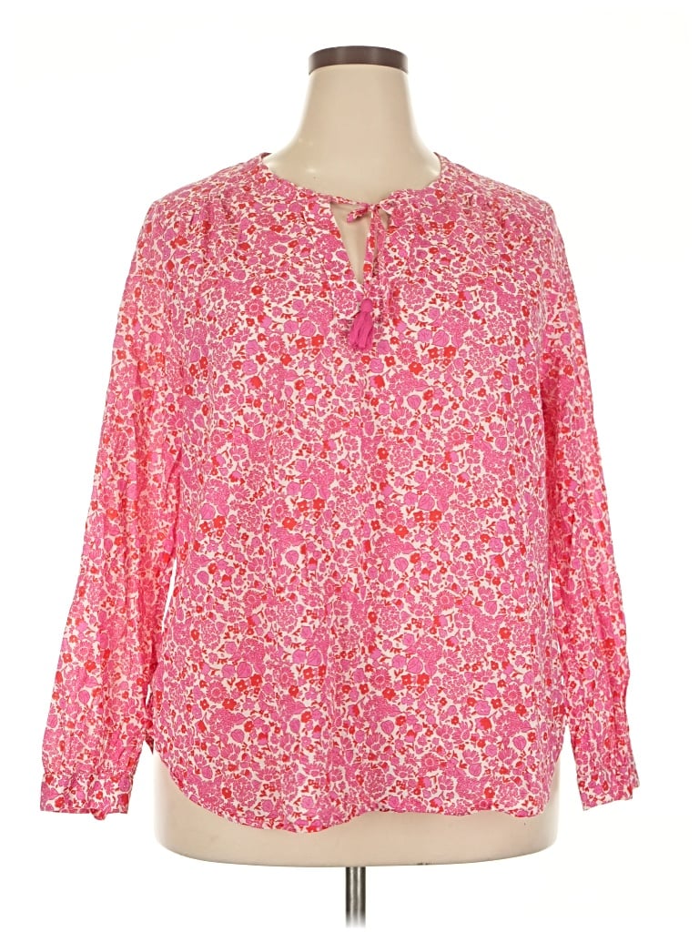 Pre-owned Vineyard Vines Long Sleeve Henley Shirt In Pink
