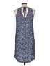 Gap 100% Rayon Print Blue Casual Dress Size L - photo 2