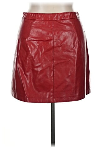 Kate Kasin Faux Leather Skirt (view 2)