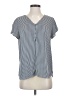 Ann Taylor LOFT 100% Polyester Gray Short Sleeve Blouse Size S - photo 1