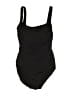 Gottex Chevron-herringbone Black One Piece Swimsuit Size 10 - photo 1