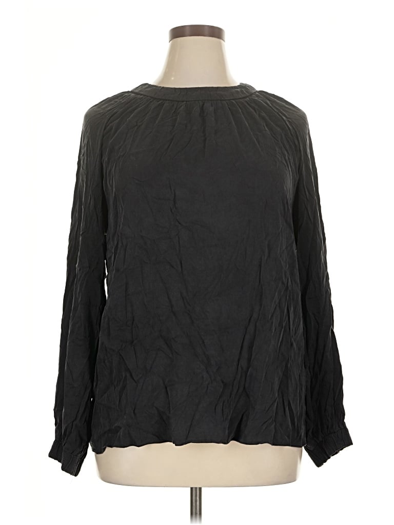 Pre-owned Universal Standard Long Sleeve Blouse In Black