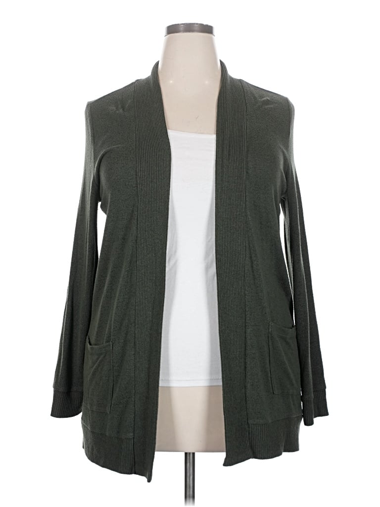 Pre-owned Mix By 41 Hawthorn Cardigan Sweater In Green