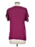 Soprano 100% Polyester Burgundy Short Sleeve Blouse Size M - photo 2