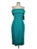 Theia Color Block Teal Cocktail Dress Size 10 - photo 1