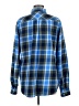 Lands' End 100% Cotton Plaid Blue Long Sleeve Button-Down Shirt Size M (tall) - photo 2