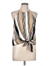 Fab'rik 100% Polyester Tan Sleeveless Blouse Size L - photo 1