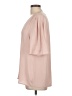 Ann Taylor 100% Polyester Pink Short Sleeve Blouse Size L - photo 5