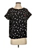Violeta by Mango Graphic Black Short Sleeve T-Shirt Size XS - photo 1