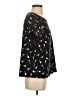 Violeta by Mango Graphic Black Short Sleeve T-Shirt Size XS - photo 4
