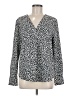Ann Taylor Animal Print Black Long Sleeve Blouse Size M - photo 1