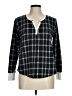 Jaclyn Intimates Plaid Black Pullover Sweater Size M - photo 1
