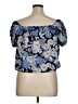 J.Crew Blue Short Sleeve Blouse Size XL - photo 2