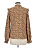 Rachel Parcell 100% Polyester Animal Print Brown Long Sleeve Blouse Size 8 - photo 2