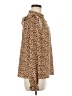 Rachel Parcell 100% Polyester Animal Print Brown Long Sleeve Blouse Size 8 - photo 4