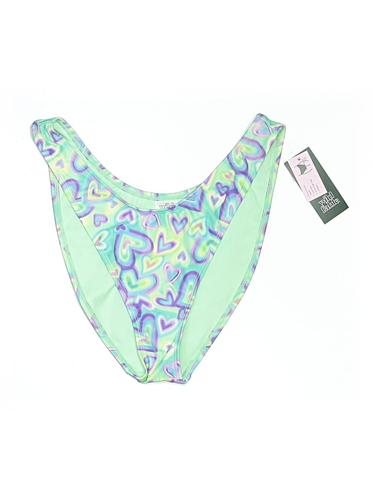 Wild Fable Swimsuit Top Green Paisley Pattern Swimwear