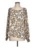 CAbi 100% Polyester Animal Print Ivory Long Sleeve Blouse Size L - photo 1