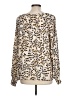 CAbi 100% Polyester Animal Print Ivory Long Sleeve Blouse Size L - photo 2