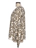 CAbi 100% Polyester Animal Print Ivory Long Sleeve Blouse Size L - photo 5