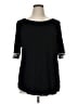 Cable & Gauge Black 3/4 Sleeve Top Size 1X - photo 1