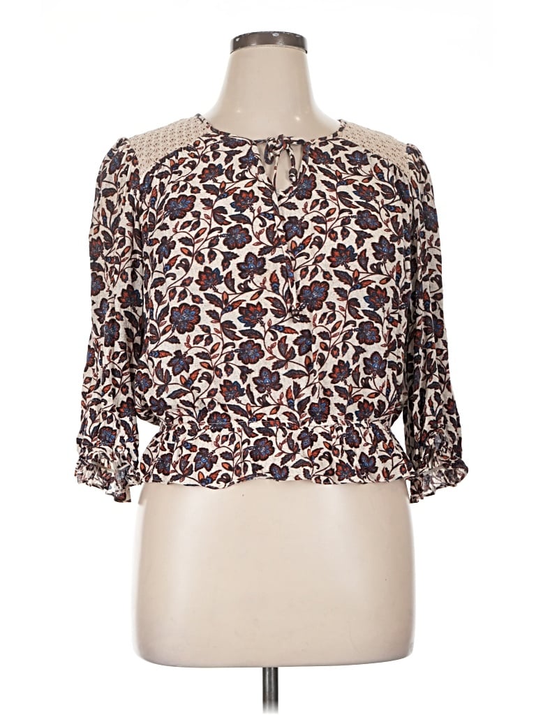 Pre-owned By & By 3/4 Sleeve Blouse In Ivory