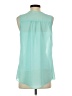 Poema 100% Polyester Teal Sleeveless Blouse Size S - photo 2
