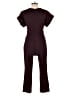 Express Solid Burgundy Jumpsuit Size M - photo 2