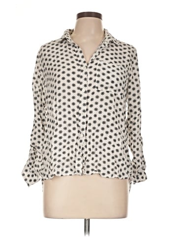 Velvet Heart 3/4 Sleeve Button-Down Shirt (view 1)