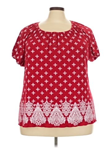 Karen Scott Short Sleeve Blouse (view 1)