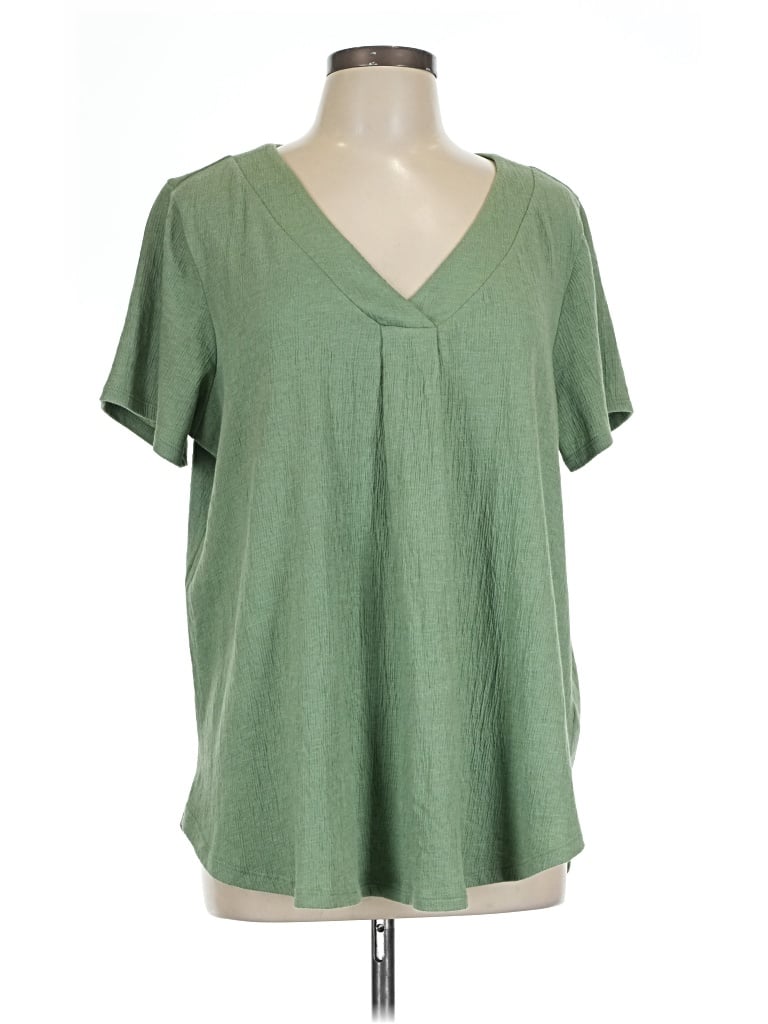 Pre-owned Lane Bryant Short Sleeve T-shirt In Green